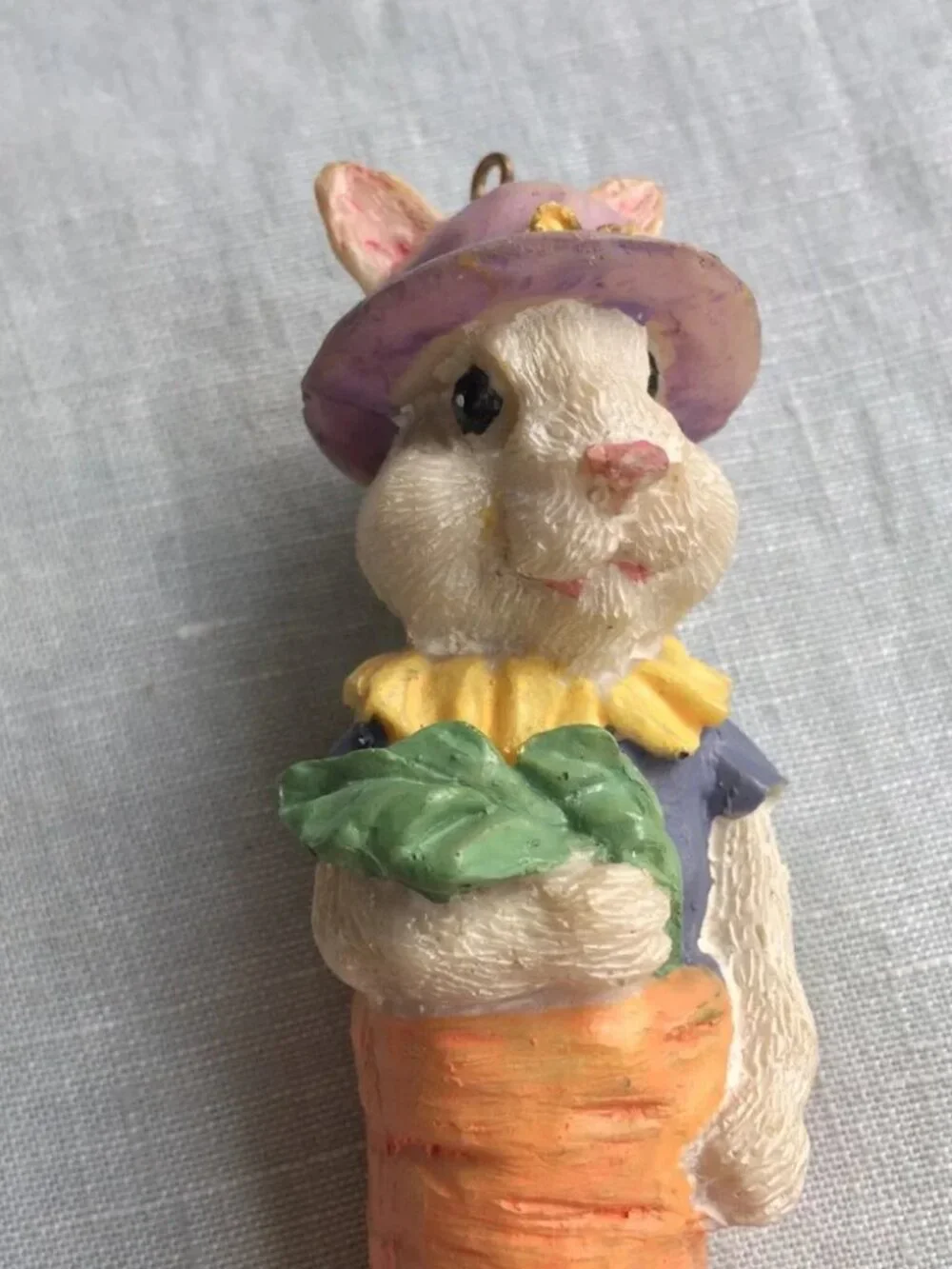 Lot of 5 bunny rabbit carrots Easter ornaments